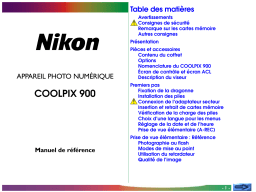 Nikon COOLPIX E900 Manuel utilisateur