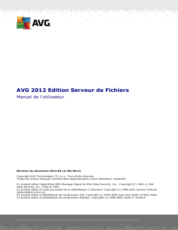 AVG Edition Serveur de Fichiers 2012 Mode d'emploi | Fixfr