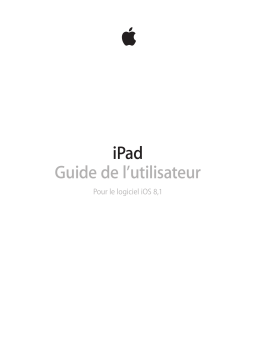 Apple iPad iOS 8.1 Manuel utilisateur