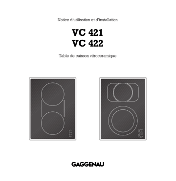 Manuel du propriétaire | Gaggenau VC421110 Manuel utilisateur | Fixfr