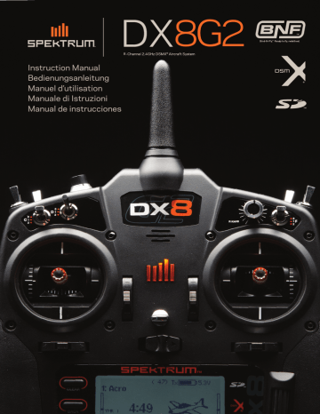 DX8 Transmitter System MD2 | DX8 Transmitter System MD2 W/Quad Racing Receiver | Spektrum DX8 G2 System Manuel utilisateur | Fixfr