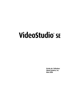 Ulead VIDEOSTUDIO SE Manuel utilisateur