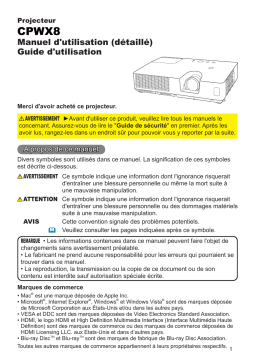 Hitachi CP-WX8 Manuel utilisateur