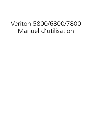 Manuel du propriétaire | Acer Veriton 5800 Manuel utilisateur | Fixfr