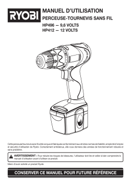 Ryobi HP412 Manuel utilisateur