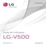 LG S&eacute;rie G-Pad 8.3 Manuel utilisateur