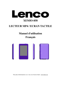 Lenco Xemio 858 Manuel utilisateur