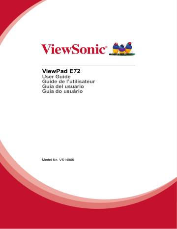 Mode d'emploi | ViewSonic ViewPad E72 Manuel utilisateur | Fixfr