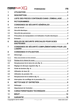 Powerplus pow xq 5302 Manuel utilisateur