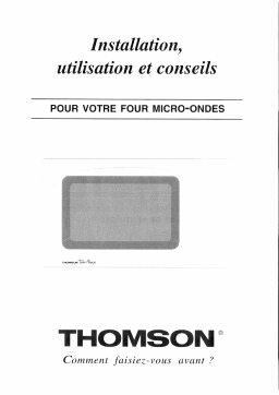 Thomson TMG32 Manuel utilisateur