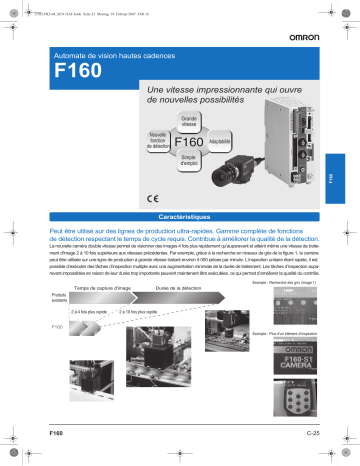 Manuel du propriétaire | Omron F160 Manuel utilisateur | Fixfr