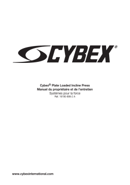 Cybex International 16190 INCLINE PRESS Manuel utilisateur