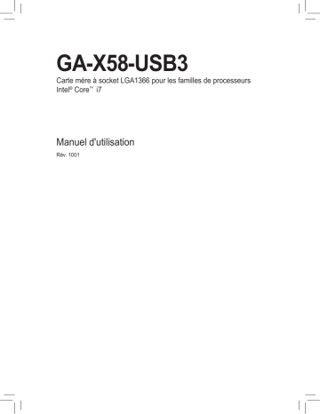 Manuel du propriétaire | Gigabyte GA-X58-USB3 Manuel utilisateur | Fixfr