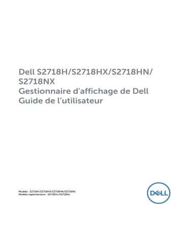 Dell S2718HN/S2718NX electronics accessory Manuel utilisateur | Fixfr