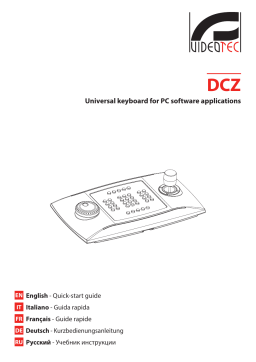 Videotec DCZ Universal keyboard for managing CCTV applications from PC Manuel utilisateur