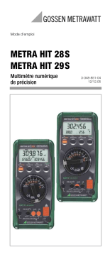 Gossen MetraWatt METRAHit 28S Operating instrustions