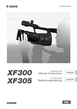 Canon XF300 Manuel utilisateur