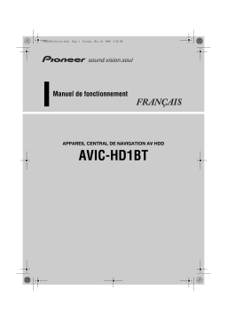 Pioneer AVIC HD1 BT Manuel utilisateur