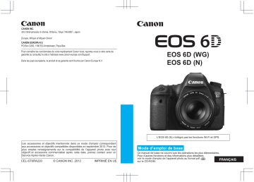 Canon EOS 6D Mode d'emploi | Fixfr