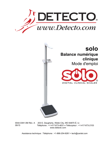 Detecto solo® Manuel utilisateur | Fixfr