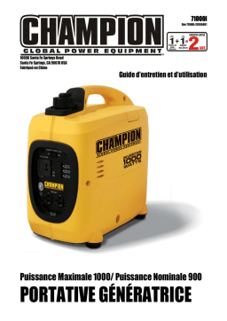 Champion Power Equipment 71000 Manuel utilisateur