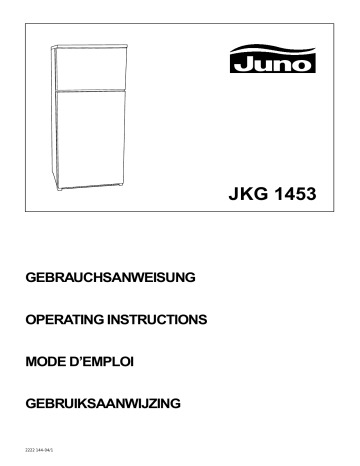 Manuel du propriétaire | Juno JKG1453 Manuel utilisateur | Fixfr