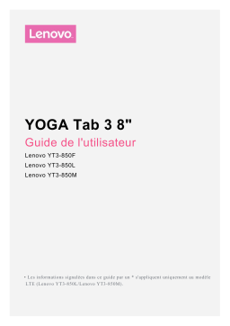 Lenovo Yoga Tab 3 8 Mode d'emploi