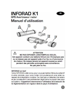 INFORAD K1 Manuel utilisateur