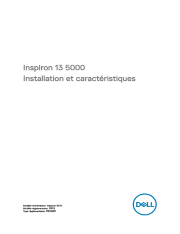 Dell Inspiron 5370 laptop Guide de démarrage rapide | Fixfr
