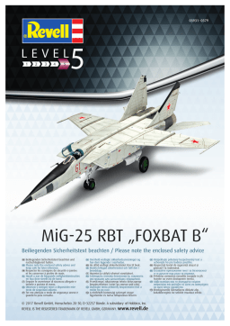 Revell 03931 MiG-25 RBT Foxbat B Manuel utilisateur