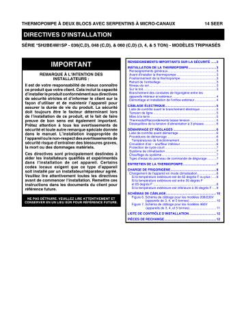 WSH2BE-D (3 Phase) | Guide d'installation | Mammoth WSH2BE-C (3 Phase) Manuel utilisateur | Fixfr