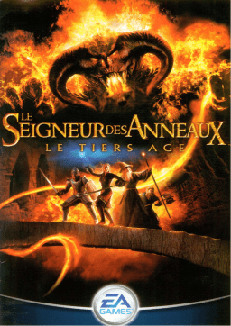 GAMES PS2 LE SEIGNEUR DES ANNEAUX-LE TIERS AGE Manuel utilisateur