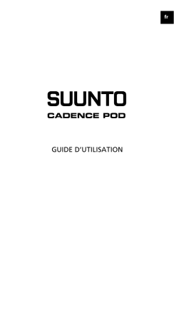 Manuel du propriétaire | Suunto Cadence POD Manuel utilisateur | Fixfr