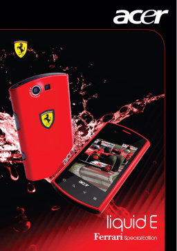 Acer Liquid E Ferrari Edition Manuel utilisateur