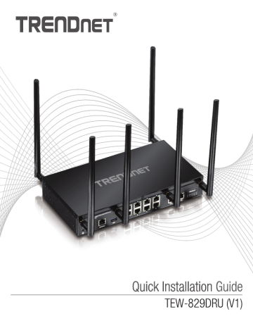 RB-TEW-829DRU | Trendnet TEW-829DRU AC3000 Tri-Band Wireless Gigabit Dual-WAN VPN SMB Router Manuel utilisateur | Fixfr