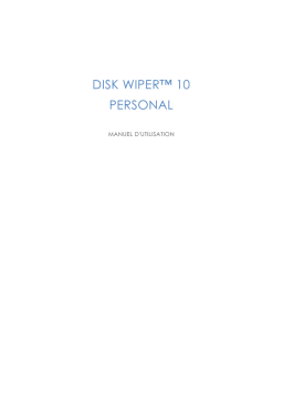 Paragon Software Disk Wiper 10 Personal Manuel utilisateur