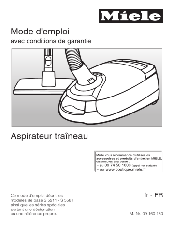 Manuel du propriétaire | Miele S5211 Manuel utilisateur | Fixfr