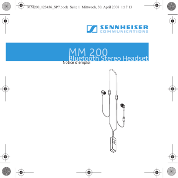 Manuel du propriétaire | Sennheiser MM200 Manuel utilisateur | Fixfr