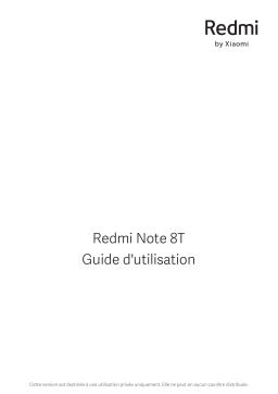 Xiaomi Redmi Note 8T Mode d'emploi