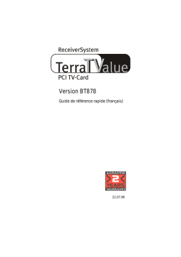 Terratec TVALUE878 QR VXD Manuel utilisateur
