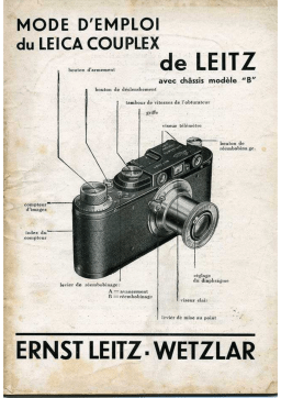 Leica Couplex II Mode d'emploi