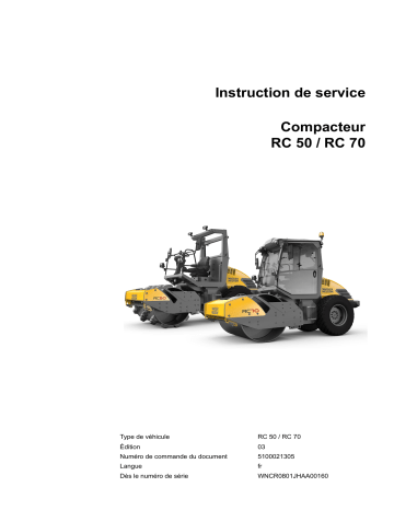 RC50 | RC70VO | RC50P | Wacker Neuson RC70P Single drum Soil Compactor Manuel utilisateur | Fixfr
