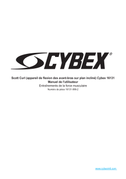 Cybex International 16131 SCOTT CURL Manuel utilisateur