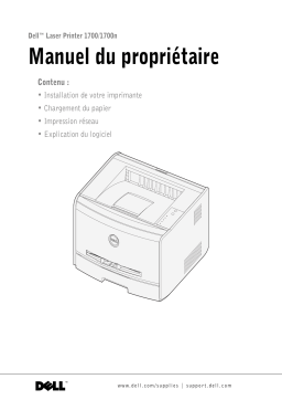 Dell 1700/n Mono Laser Printer printers accessory Manuel du propriétaire