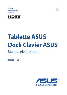 Asus T100 serie Transformer Book Manuel utilisateur