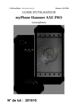 myPhone HAMMER Axe Pro Manuel utilisateur