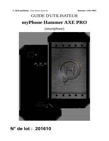myPhone HAMMER Axe Pro Manuel utilisateur | Fixfr