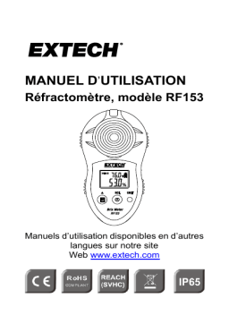 Extech Instruments RF153 Digital Brix Refractometer Manuel utilisateur
