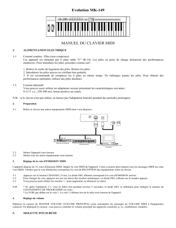 Manuel du propriétaire | M-Audio MK-149 Manuel utilisateur | Fixfr