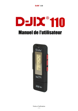 D-JIX 110 Manuel utilisateur